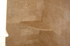 Shower floor - Durango brick mosaic, walls-durango 6 12 , Durango shower seat